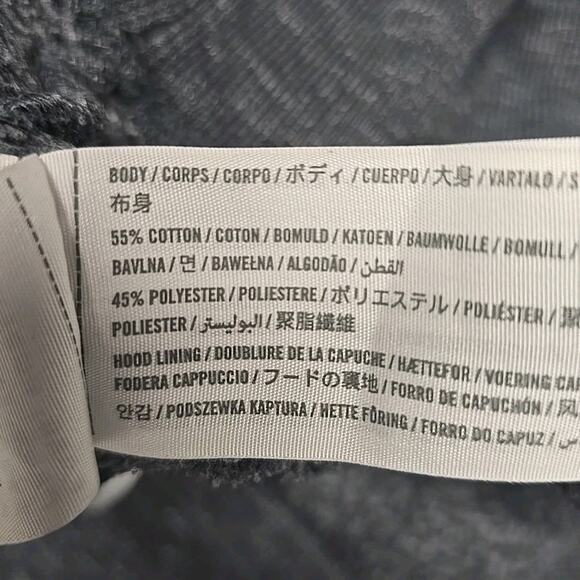 Hollister California Mens Hoodie Sweatshirt Sz XS Dark Heathered Gray Drawstring - Picture 7 of 7